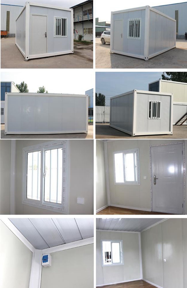 20ft Flat Pack Container House Steel Frame Sandwich Panel House Easy Installation