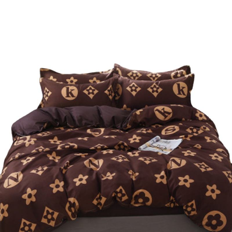 Customized Polyester Printing Bedding Set with 2 Pillowcases and Zipper Direct Supply