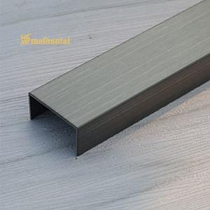 China 10mm Stainless Steel Metal Bullnose Border Edge Trim Hairline Surface factory