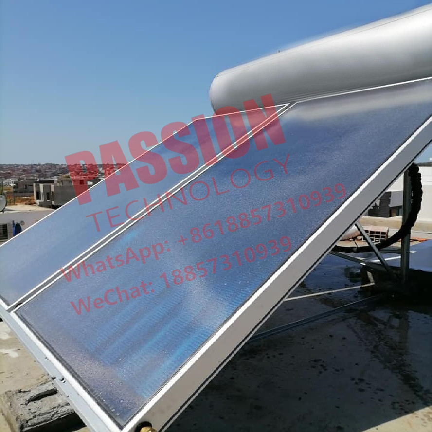 250L Pressure Flat Panel Solar Water Heater 2m2 Black Flat Plate Solar Collector