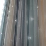 Side Insulated Curtain Fabric Hotel Blackout White Poly Cotton