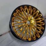 Custom forged aluminum alloy car rim 18 19 20 21 22 inch 5x120 glod color