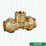 Tee Screw PE Pipe Brass Compression Fittings Equal Threaded