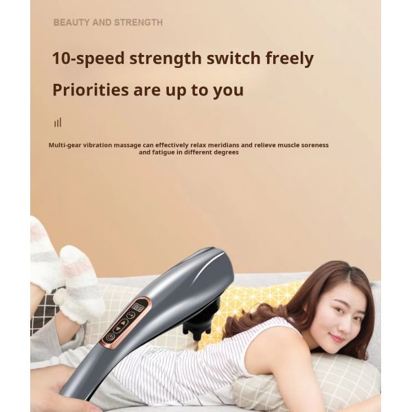 Pulse Cervical Massager Wireless Body Back Massage Stick Muscle Recovery Massager