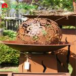 Outdoor Weathering Metal Art Garden Corten Steel Sculpture For Landscaping