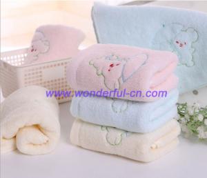 China Custom blue and pink and yellow embroidered hand towels factory