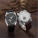 Mens 42mm Mechanical Chronograph Watch Stainless and Tungsten Steel
