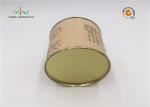 Round Rigid Cardboard Cylinder Tubes For Paper Gift With Metal Tin Lid