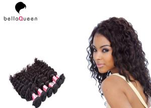 China Double Drawn Unprocessed Indian Curly Virgin Hair Extension , 100-105g factory