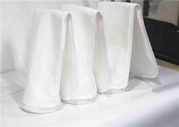 Oil 200 Micron Filter Bag , Industrial Filter Socks Polyester Material White