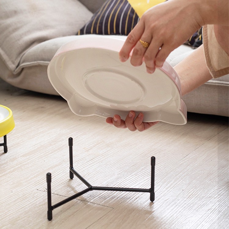 Slow Food Bowl Ceramic Cat Bowl Dog Anti Choking Slow Food Basin Pet Puppy Dog Basin Cat Eat