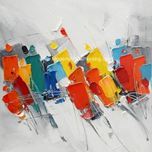 China Colorful Abstract Oil On Canvas Paintings Modern Art Acrylic Paintings factory