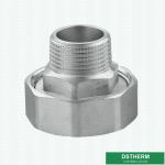 Nickel Plated Heavier Brass Color Male Union For Ppr Fittings Customized Designs