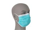 Non Woven Disposable Face Mask 3 Ply 4 Folder With Splash Repellent Barrier