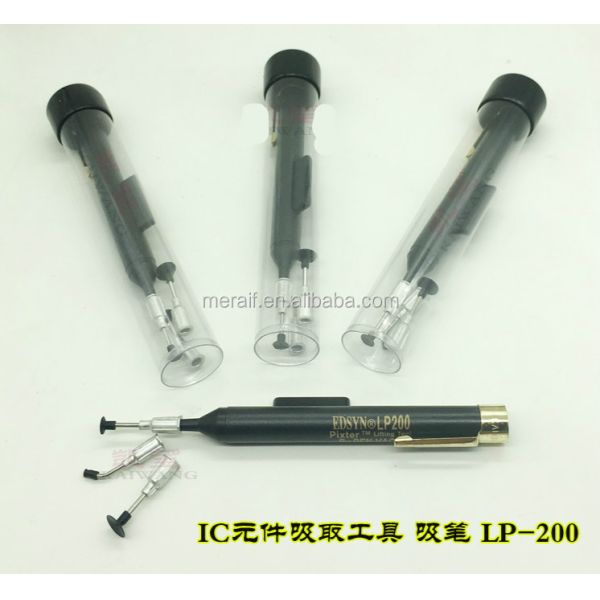LP200 vacuum pen Anti-satic IC Pick-up Vacuum Sucker Pen + 2 Suction Headers for BGA SMD Work Reballing Aids