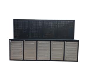 China Industrial Workshop Equipment Tool Sorage Cabinet with Multi Drawers and Pegboard factory