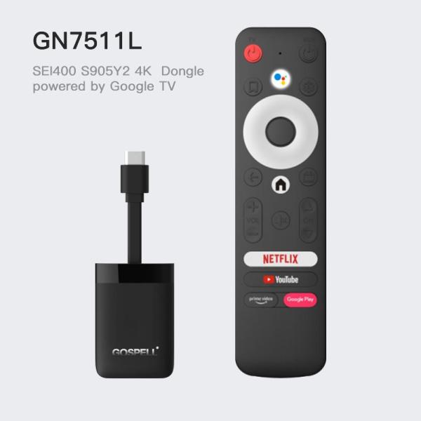 4K HD Smart TV Dongle Small TV Stick Android 10 S905y2 Quad Core 2.4G / 5g Dual