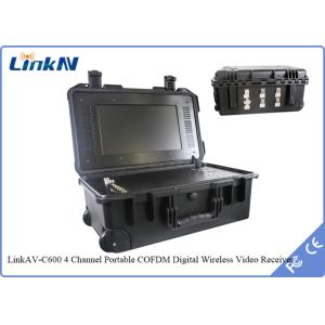China Police COFDM Video Receiver with Battery &amp; Display AES256 Encryption High Sensitivity 106dBm@2MHz factory