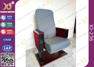 China Imported Wood Seat &amp; Back Ergonomic Conference Hall Seating Fabric Covered factory