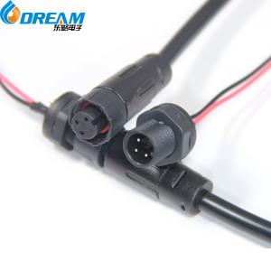 China CQC Waterproof Wire Cable Assembly Connector 5 Cores Black LED M12 Connector factory
