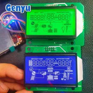 5.0V Operating Voltage Custom Segment Display for Solar Inverter HTN LCD Blue