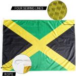 Jamaica National Flag 3x5' Knitted Polyester Rope And Loops Customized Indoor