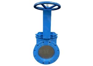 China GG25 GGG40 GGG50 Cast Ductile Iron Knife Valves With Flange Ends factory