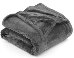 China Soft Microfiber Grey Fleece Blanket 300GSM King Size 90x102 Inches by Utopia Bedding factory