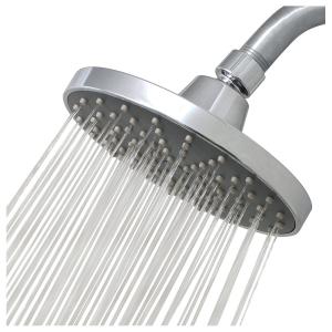 China 6in Square Overhead Fixed Rain Shower Head Chrome Black Water Saving factory