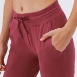 Women Lulu Light Weight Yoga Jogger Pants Jogger 300gsm Lace Up Sweatpants