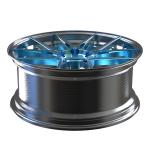 For VW T5 2 PC Forged Center Brushed Blue Wheels 21inch Polished Alloy Car Rims