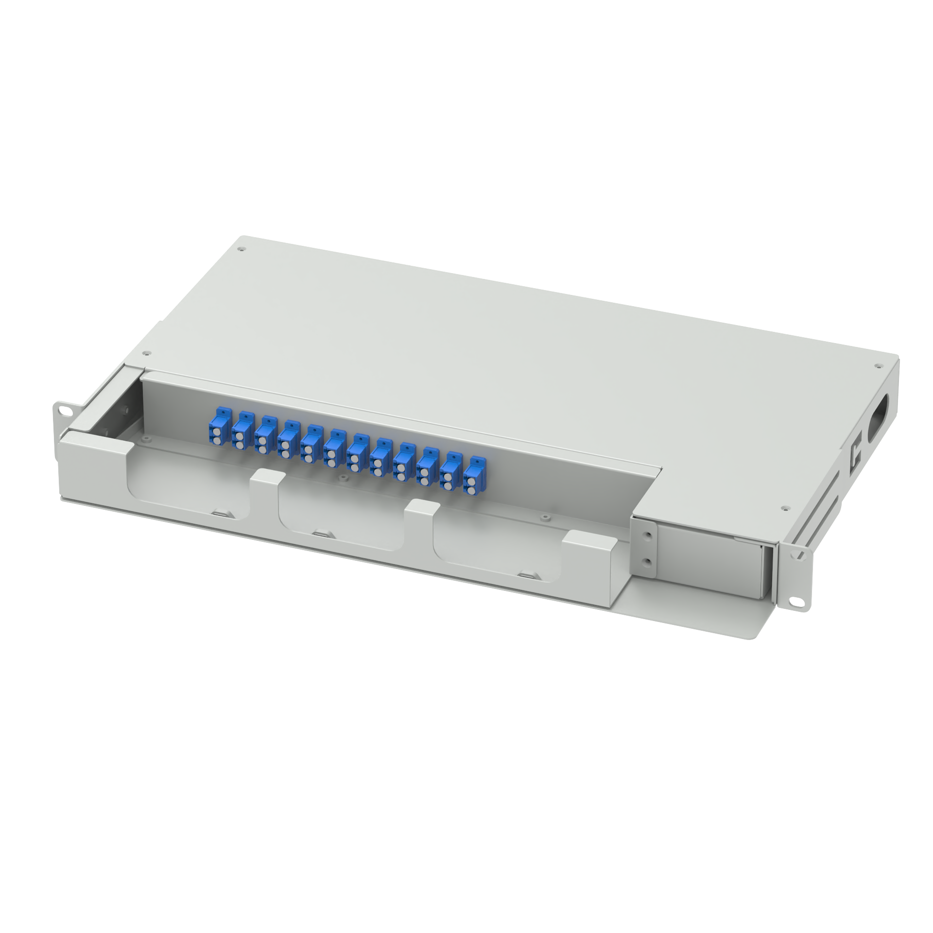 ODN Network 12 Cores Optical Distribution Frame LC UPC Type 19 Inch Swing Patch Panel