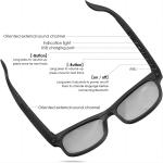 Open Ear Headphones Black Bluetooth Sunglasses Volume Control Anti UV Lens