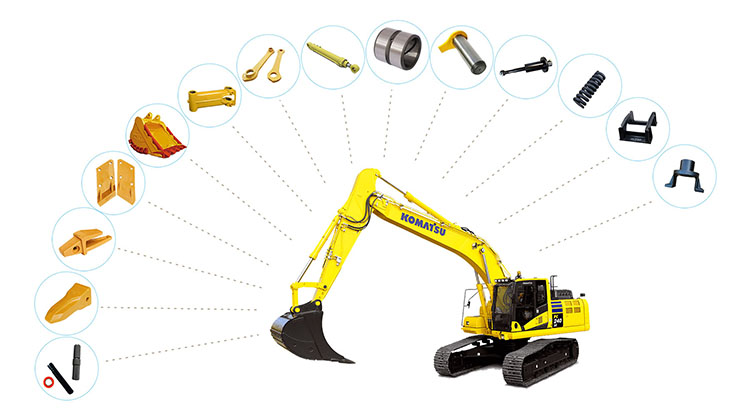 HD700 Excavator Carrier Roller Track Bottom Roller 50Mn/40MnB Material