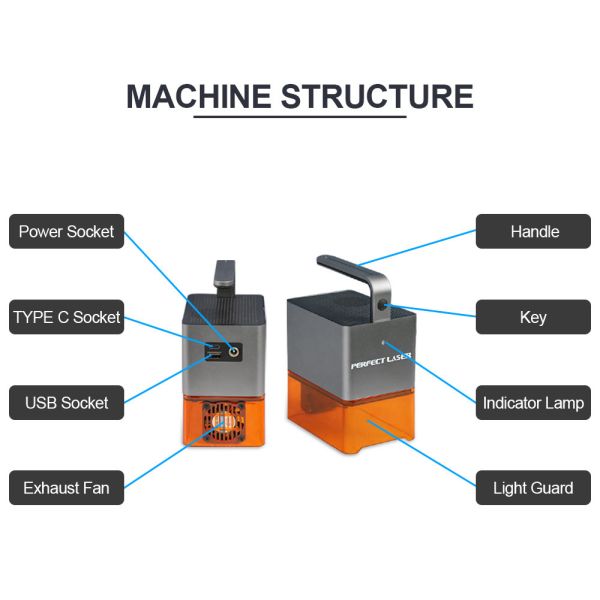 Handheld Bluetooth Laser Marking Machine For Wood Bamboo Acrylic Leather Paper