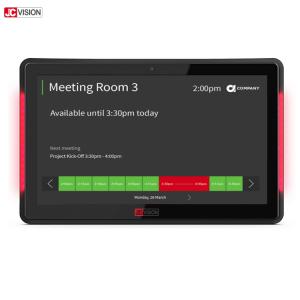 China LED Light Conference Room Displays , NFC Poe Meeting Room Schedule Display factory