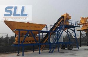China CE Approved Mobile Concrete Batching Plant Portable Space Saving 17.5T factory