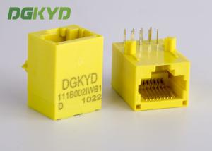 China Yellow Color Unshielded Rj45 Modular Jack With Transformer , 100 Base - T factory