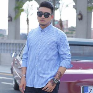 China Customized Logo Printing Fashion Autumn Mens Long Sleeve Shirts Plus Size Men's Shirts factory