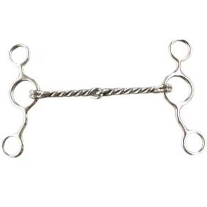 China Custom Horse Rider Bit Equestrian Horse Twist Bit with Harness and Polish Finish factory