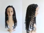 Natural Color Full Lace Remy Hair Wigs , Deep Wave Curly Hair Extensions