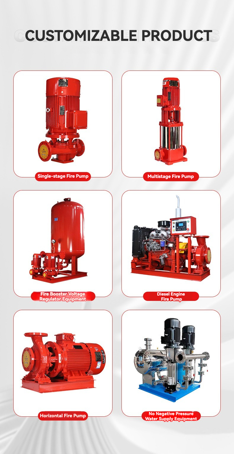 Single Stage Fire Booster Pumps 15kw Vertical Axial Flow In Line for Water Supply