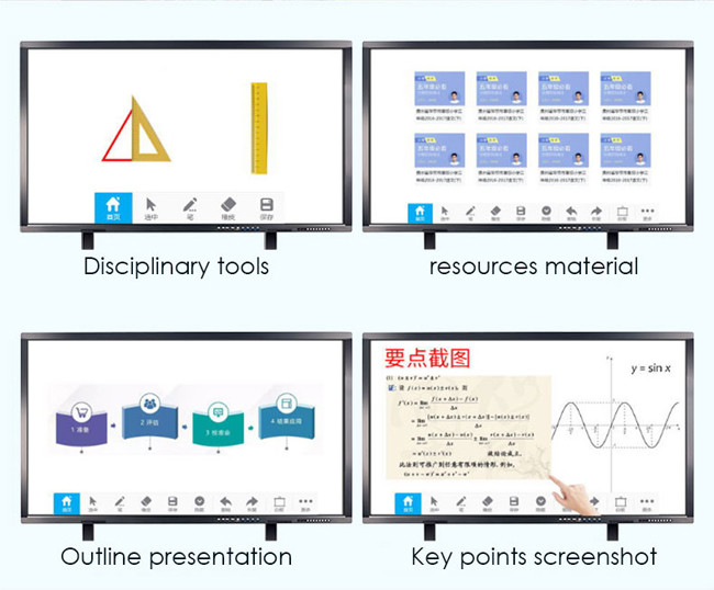 Windows 10 55 Inch Smart Interactive Flat Panel For Education