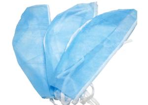 China Biodegradable Disposable Surgical Bonnets Polypropylene Nonwoven With Band Strap factory