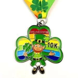China Offset Printing St Patrick Medal Design Zinc Alloy St Patrick Medallion factory