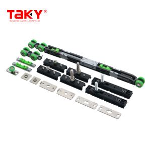 China Sliding Wardrobe Wheel Hardware Long Life Double Soft Closing Door Pulley Damper Rollers factory