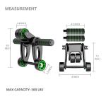 ABS Steel Foam Home Fitness Equipment , AB Wheel Roller Kit with Resistance Band