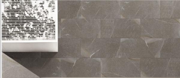 Matt Glazed Porcelain Floor Tile / 600 X 600mm Black Wall Pattern Tiles Low
