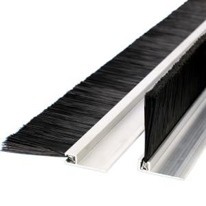 China Nylon Bristle Aluminium Holder Door Bottom Seal Brush Strip factory