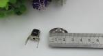 China handbag hardware silver color oval shape small twist turn lock